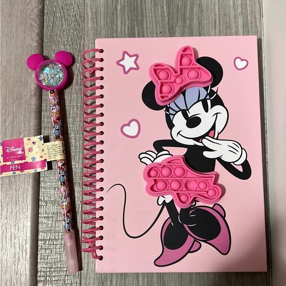 NWT Disney Minnie Mouse Pop It Notebook with Disney Pen - Picture 1 of 4